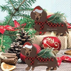 Dachshund Christmas Ornament Set of 3
